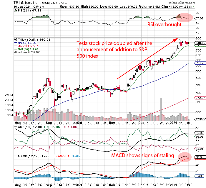 tesla stock